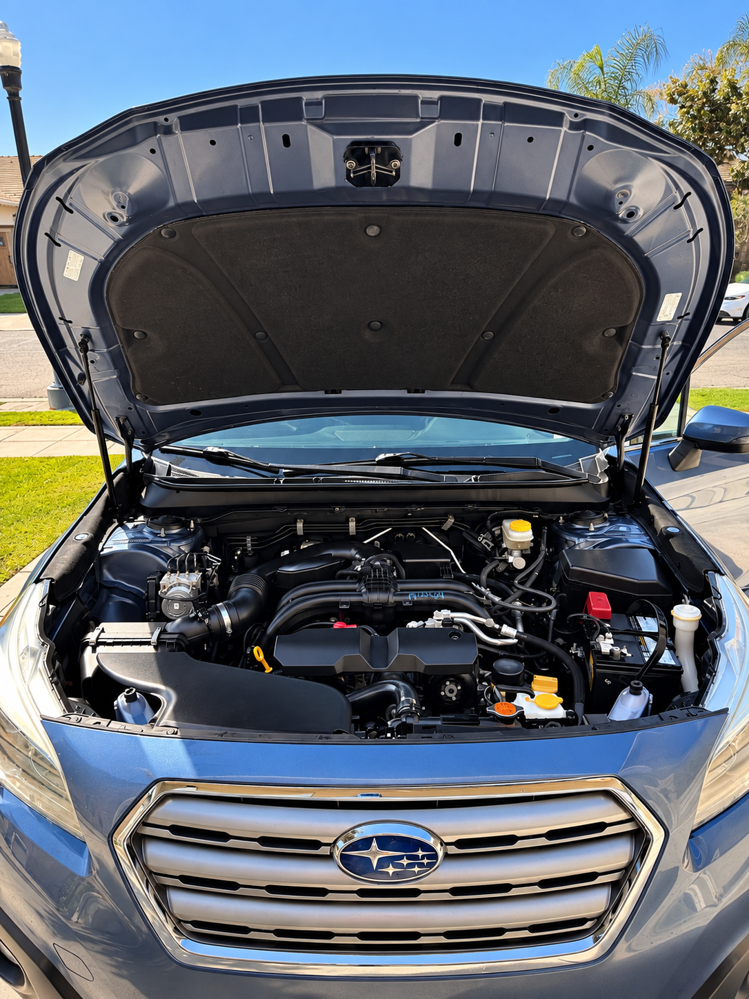 Engine compartment of the 2015 Subaru Outback