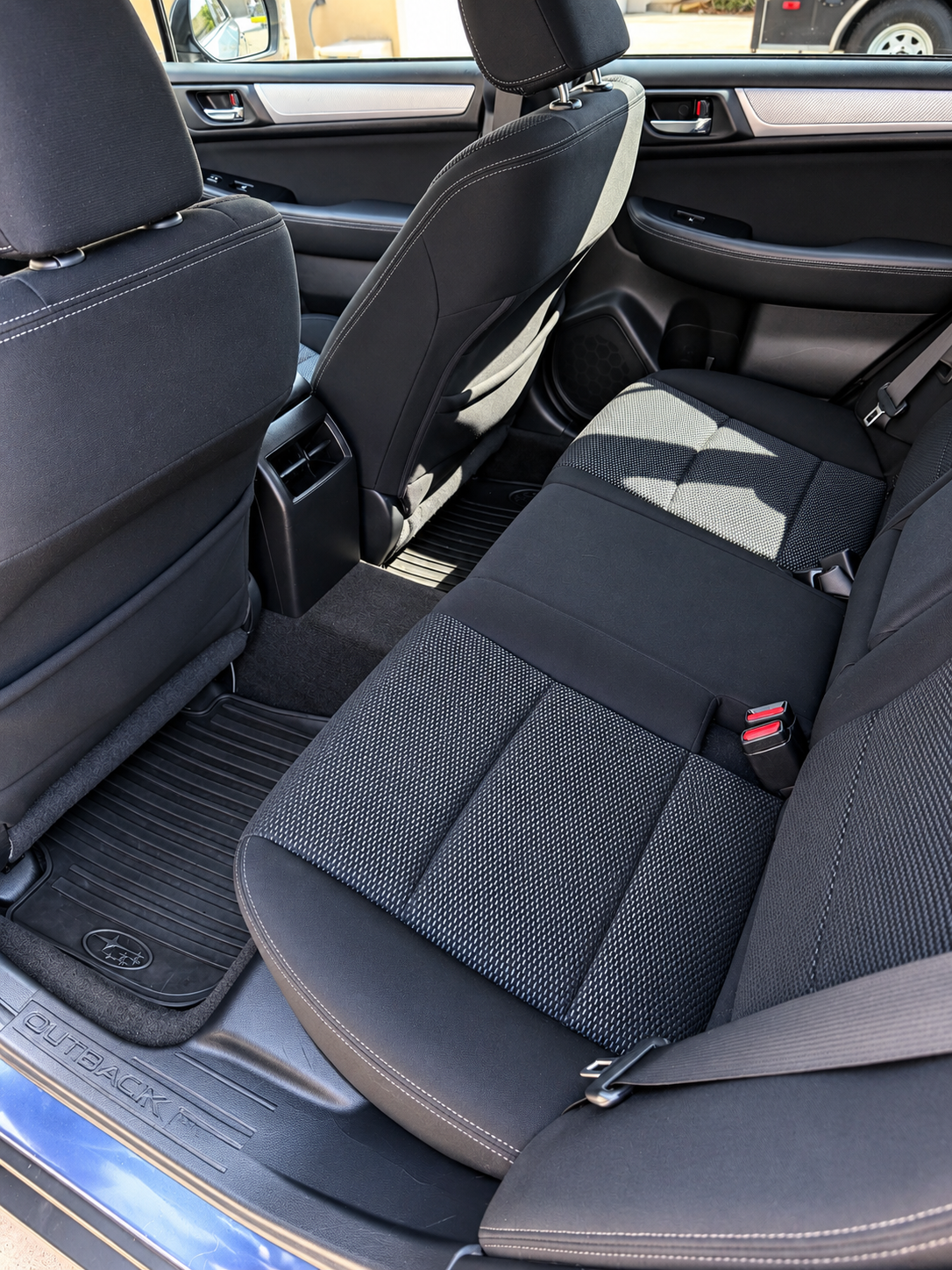 Rear seat detail of the 2015 Subaru Outback